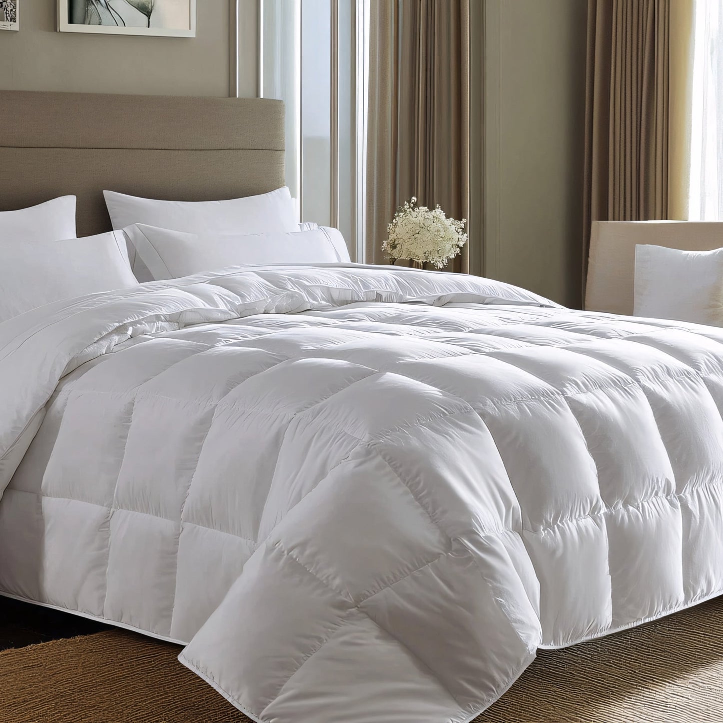 Monterey Light Weight White Down 400 Thread Count Comforter (Level 1)