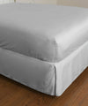 Warm Things Home 300 Thread Count Cotton Sateen Fitted Bottom Sheet Grey