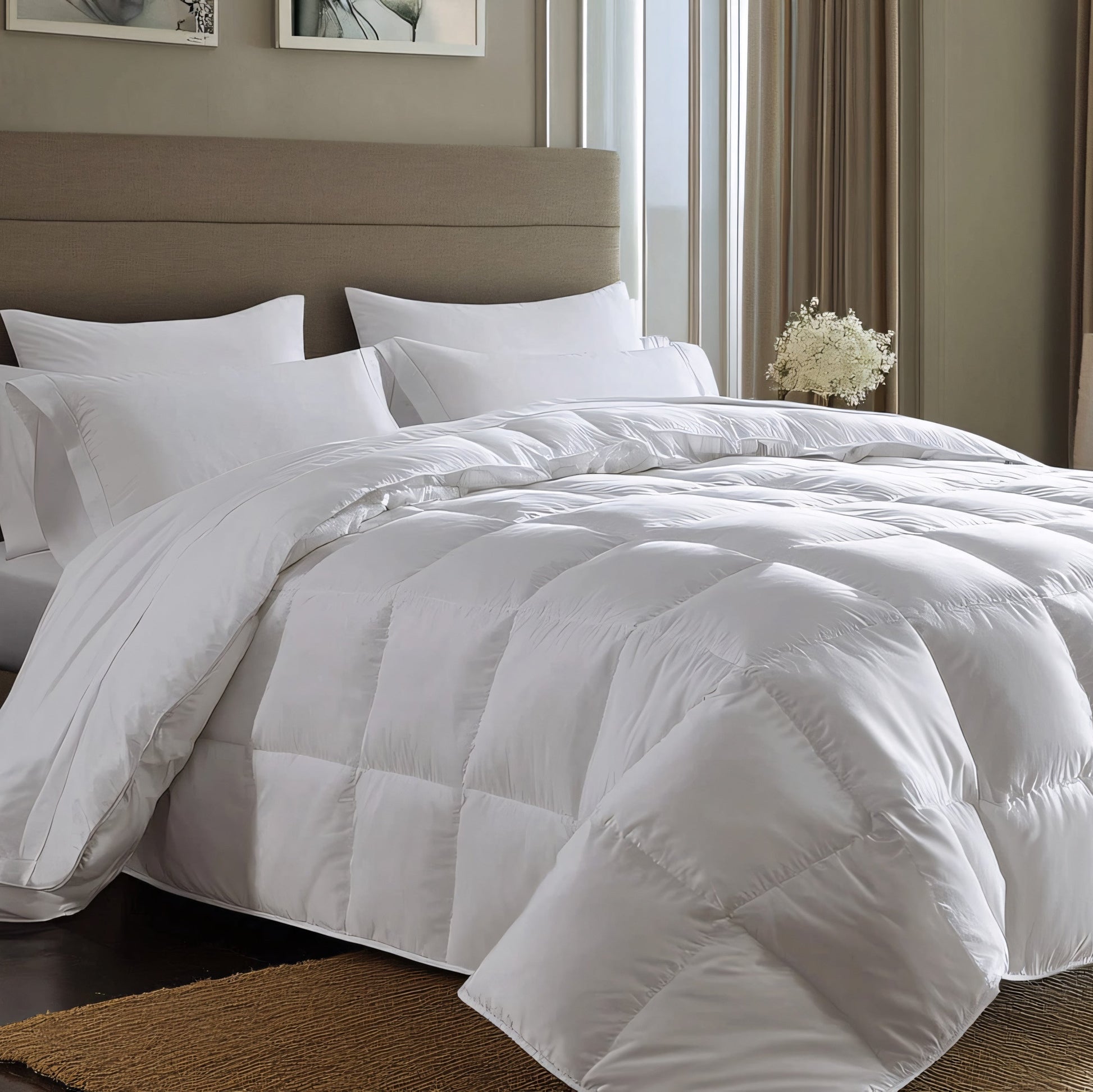 Monterey Light Weight White Down 400 Thread Count Comforter (Level 1)