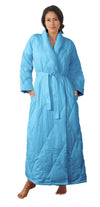 Warm Things Quilted Down Robes OCEAN BL