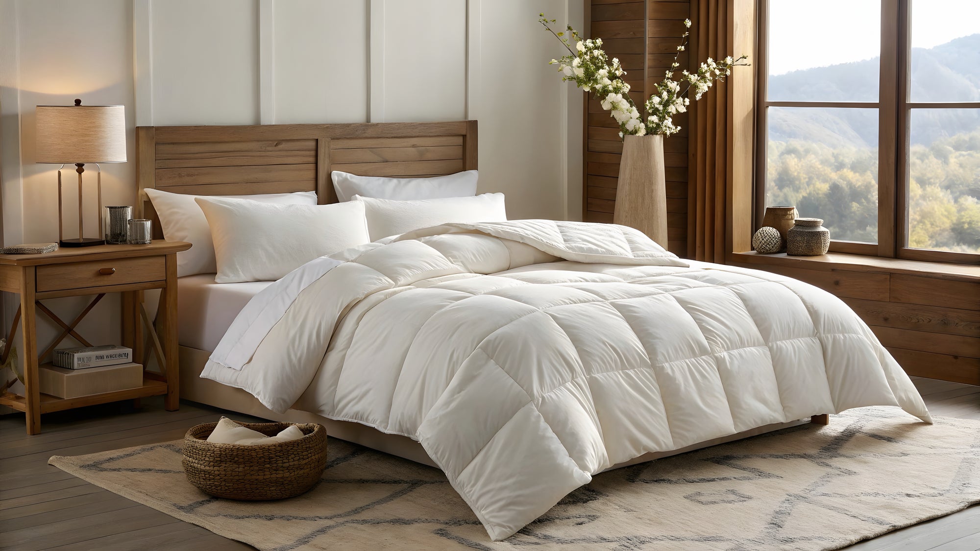 Tahoe Medium Weight White Down 400 Thread Count Comforter (Level 2)