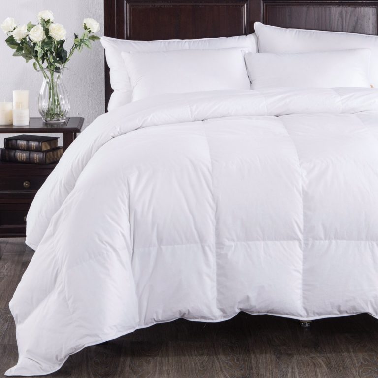 Warm Things German Batiste Baffled Box Light Weight Hungarian Goose Down Comforter Level 2 White/Oversized King