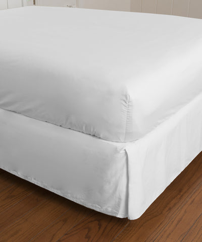 Warm Things Home 300 Thread Count Cotton Sateen Fitted Bottom Sheet White