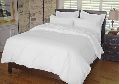 Warm Things Home 360 Thread Count Cotton Percale Sheet Set WHITE