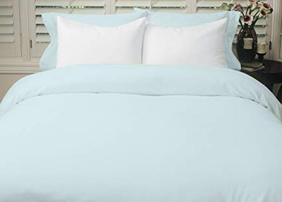 Warm Things Home 400 Sateen Duvet Cover Set Sterling Aqua Full/Queen