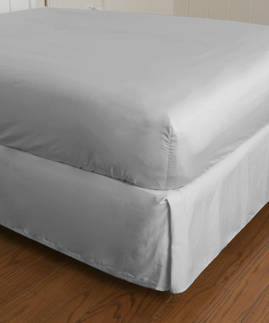 Buy wholesale 80 Thread Count Cotton Percale fitted sheet for queen size  bed - 160x200 - 50cm cap - pearl gray