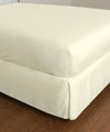 Warm Things Home 300 Thread Count Cotton Sateen Fitted Bottom Sheet Ivory